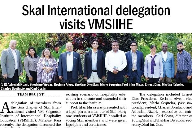 VMSIIHE -Hospitality Institute in India-News