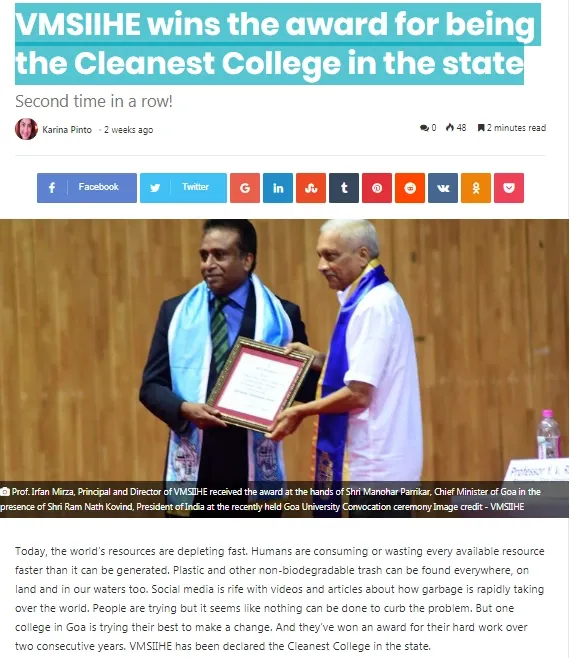 VMSIIHE -Hospitality College India-News