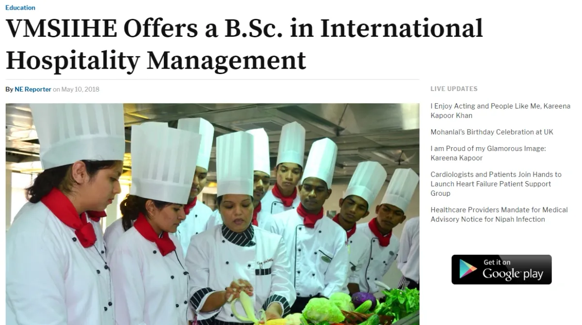 Hospitality Institute in india