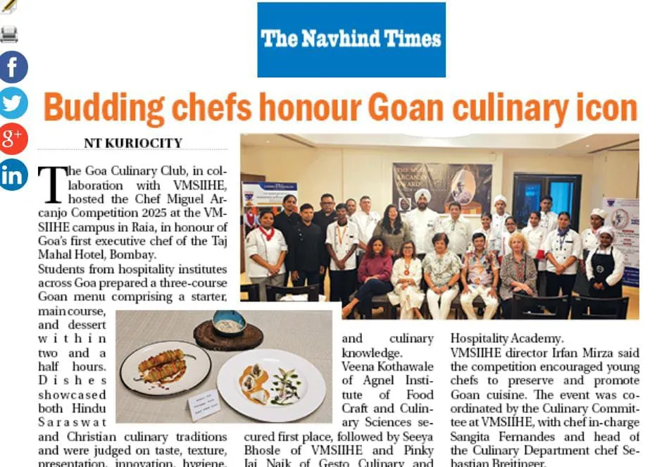 Budding chefs honour Goan culinary icon
